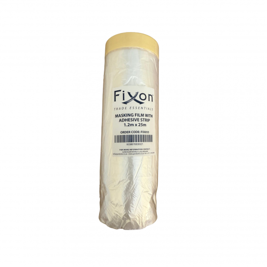 FIXON MASKING FILM WITH ADHESIVE STRIP 120CM X 25M FIXON MASKING FILM WITH ADHESIVE STRIP 120CM X 25M
