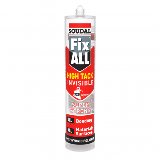 131209 SOUDAL Fix All High Tack Invisible 290ml 131209 SOUDAL Fix All High Tack Invisible 290ml